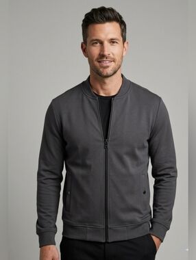 Velvet by Graham & Spencer Green Bomber Jacket Full Zip Size XL